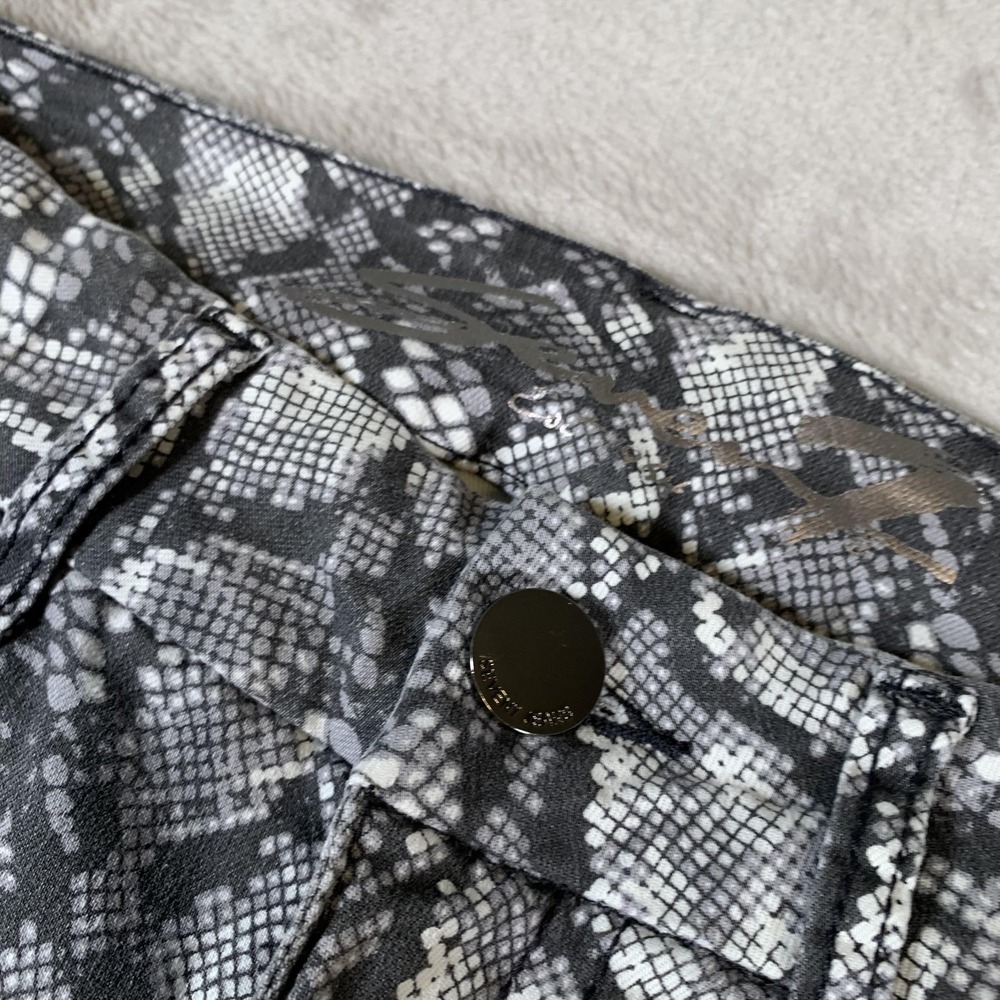 Seven7 Pants Womens 12 Snakeskin Print High Rise Skinny‎ Jeans Tummyless Stretch - Picture 2 of 13